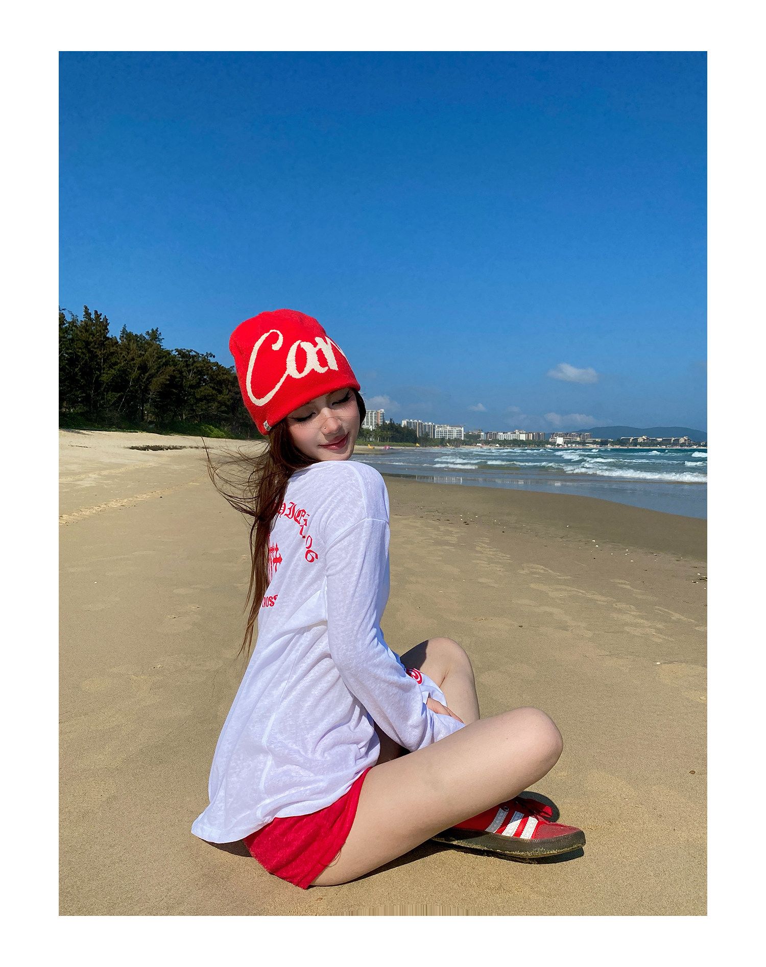 원단 눈꽃 면 자외선 차단 의류 얇은 스타일 긴팔 블라우스 마이크로 ~을 통해 알파벳 긴팔 자외선 차단 블라우스 여름