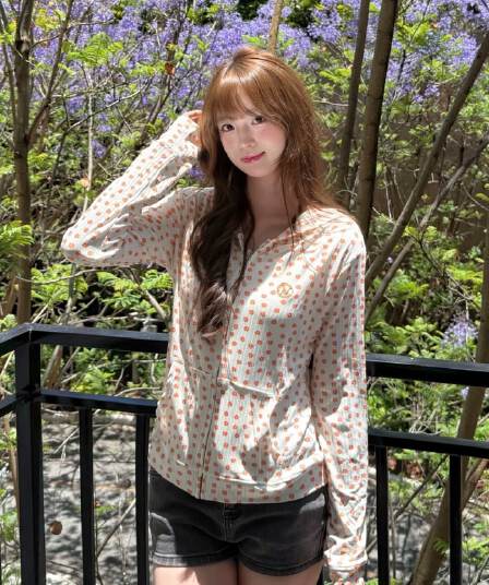 가을 한 부서 품격 데이지 후드 지퍼 여성 코트 여름 몸매 가꾸기 슬림해 보이는 맨위