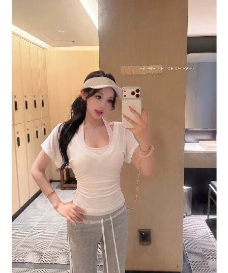 사람들 면 화이트 허리 수축 반팔 블라우스 티셔츠 여성 여름 순수한 욕망 세트 행침 목 조끼 스택 착용 투피스 세트