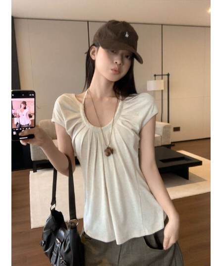 원본 사람들 면 260 그램 한 부서 회색 행침 목 긍정적 인 어깨 반팔 티셔츠 느긋한 루즈핏 슬림해 보이는 맨위