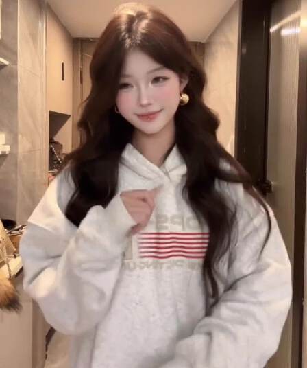 국방 후아 면 복합 우유 실크 알파벳 아메리칸 운동 후드 티 스웨터 여성 가을 겨울 커플 루즈핏 슬림해 보이는 맨위