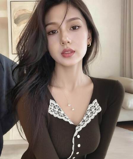 경관 그림 1 1 와 사고 방식 잡아라. 털 260 그램 아름다움 라드. 레이스 V넥 긴팔 디자인 센스 품격 Chic 맨위