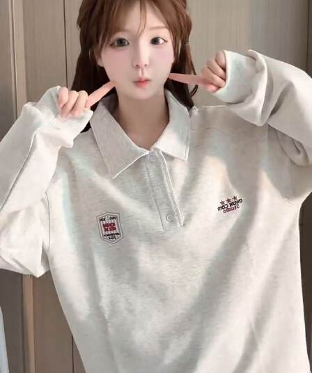 얇은 스타일 원본 압력 라인 자수 밑단 펌프 로프 순수한 Mianhua 면 복합 polo 후드티