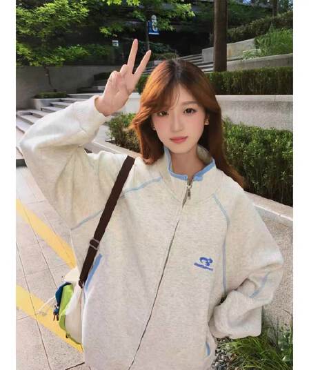 얇은 스타일 털이 있는 순수한 Mianhua 면 복합 자수 보안 버클 행침 카드 후드티 m-2xl