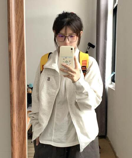 복합 우유 실크 400g 스탠드 칼라 오픈 가디건 후드티 여성 코트 봄 가을 캐주얼 재킷 지퍼 맨위