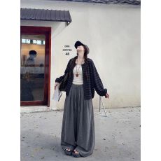 原版色织条 休闲女宽松百搭条纹开衫外套