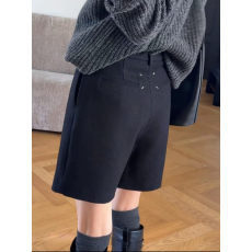批发<b class='q'>韩版</b>灰色毛呢短<b class='q'>裤</b>女秋冬2025新款大码胖mm高腰显瘦气质百搭直筒<b class='q'>裤</b>
