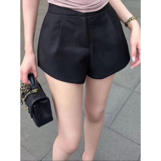 批发黑色西装短裤女夏季外穿小个子高腰显瘦梨形身材a字阔腿休闲热裤