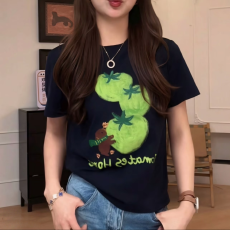 批发2026年<b class='q'>春</b>夏新款正肩短袖T恤大码女装圆领宽松洋气遮肉打底衫上衣