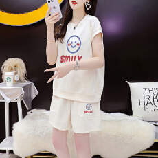 批发官图特价纯棉后包领21支200克2025夏季休闲运动短袖<b class='q'>T</b><b class='q'>恤</b>短裤女套装