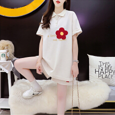 批发官图特价纯棉后包领21支200克2025夏季休闲运动短袖<b class='q'>T</b><b class='q'>恤</b>短裤女套装