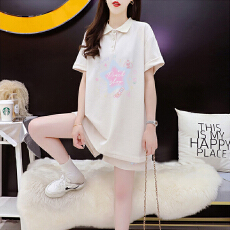 批发官图特价纯棉后包领21支200克2025夏季休闲运动短袖<b class='q'>T</b><b class='q'>恤</b>短裤女套装