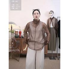 批发真丝<b class='q'>欧根纱</b>仙气高领性感透视桑蚕丝宽松长袖衬衫女<b class='q'>上衣</b>