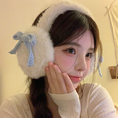 批发韩国ins毛绒耳罩女防风护耳套蝴蝶结氛围感冬季折叠保暖耳罩