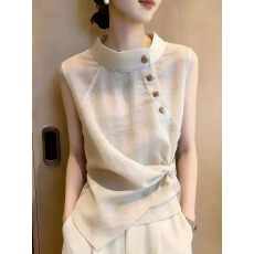 超好看时尚无袖上衣女设计感气质通勤高级感百搭上衣2026夏季新款