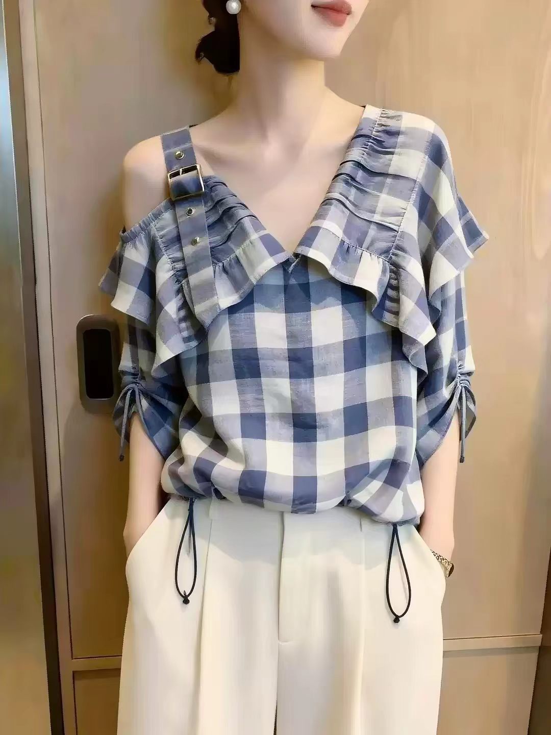 BY30037# 夏季新款超火减龄绝美女装上衣今年漂亮独特超好看单穿上衣 服裝批發女裝批發服飾貨源