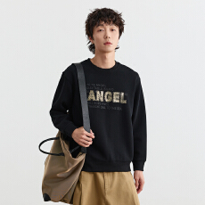 批发2025秋冬卫衣美式潮牌印花字母圆领卫衣男重磅宽松<b class='q'>港风</b>男女卫衣