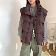 批发<b class='q'>大码</b>女装欧货羽绒棉马甲女新款休闲保暖个性时尚双拉链马夹