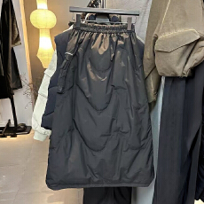 批发非实拍韩版女装羽绒棉<b class='q'>半身裙</b>2025冬季新款加厚夹棉蓬松保暖中长裙