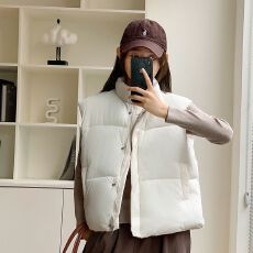 批发秋<b class='q'>冬</b>新款叠穿新宠学院风甜美保暖棉服马甲女潮