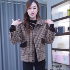 批发加绒加厚外套女秋2025年新款韩版英伦风毛呢宽松显瘦休闲小<b class='q'>西服</b>