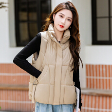 批发小个子立领马甲女2025<b class='q'>夏</b>季新款时尚洋气减龄坎肩大码背心马夹外套