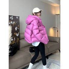 批发白鸭绒泡芙连帽羽绒服女短款<b class='q'>冬</b>季加厚保暖时尚龟背百搭面包服外套