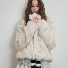 批发环保皮草外套女新款仿<b class='q'>兔毛</b>毛绒加厚保暖宽松显瘦毛毛上衣