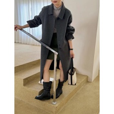 批发布系正品新款冬装<b class='q'>女士</b>插肩袖宽松单排扣中长款双面呢<b class='q'>大衣</b>外套