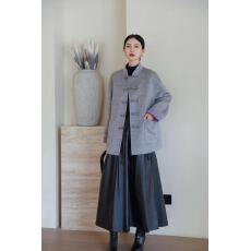 批发2025新中式国风双面<b class='q'>羊绒</b><b class='q'>大衣</b><b class='q'>女士</b>时尚小个子盘扣气质显瘦毛呢外套