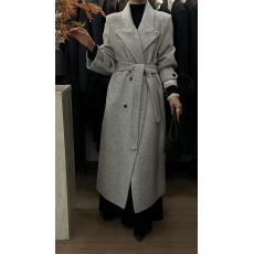 批发高级感双面羊毛大衣女2025秋冬<b class='q'>中长款</b>西装领双排扣韩版毛呢外套绒