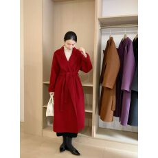 批发赫本风黑色<b class='q'>双面</b><b class='q'>羊绒</b><b class='q'>大衣</b>女2025新款秋冬高端羊毛<b class='q'>大衣</b>呢子外套韩版