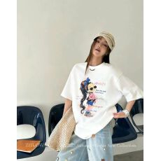 批发【Merry May】甜美少女 <b class='q'>韩国</b><b class='q'>代购</b> 2026春公主印花可爱减龄短袖<b class='q'>T</b><b class='q'>恤</b>