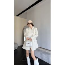 批发韩国东大门双排扣小翻领中长款宽松双面毛呢大衣女冬季高级感气质