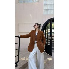 批发2026秋冬双面毛呢西装外套女短款通勤高级感小个子气质羊毛绒大衣