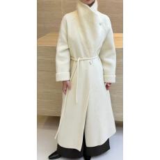 批发秋冬新款大翻领拉毛双面羊毛羊绒大衣女<b class='q'>长款</b>系带收腰高级毛呢外套