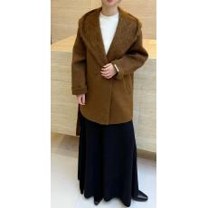 批发商场同款2026冬季新款拉毛双面呢羊绒大衣女宽松中长款狐狸绒外套