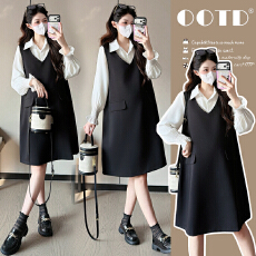 批发2026春季新款孕妈高级不显怀<b class='q'>连衣裙</b>上班族职业<b class='q'>孕妇</b><b class='q'>大码</b>套装