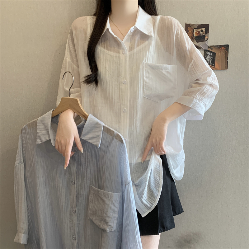 빅 사이즈 여성 의류 여름 고유 한 아름다운 화이트 스트라이프 반팔 셔츠 재킷 지방 mm 캐미솔 투피스 세트