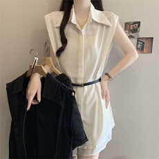 批发<b class='q'>大码</b>套装女2026夏季新款胖MM高级感无袖雪纺衬衫休闲短裤两件套