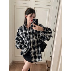 批发加厚加绒<b class='q'>格子衬衫</b>外套秋冬