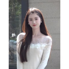 网纱拼接上衣女