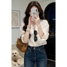 批发蕾丝拼接衬衫女