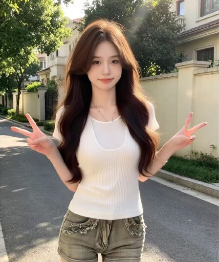 페이크 레이어드 행침 목 반팔 니트 맨위 여성