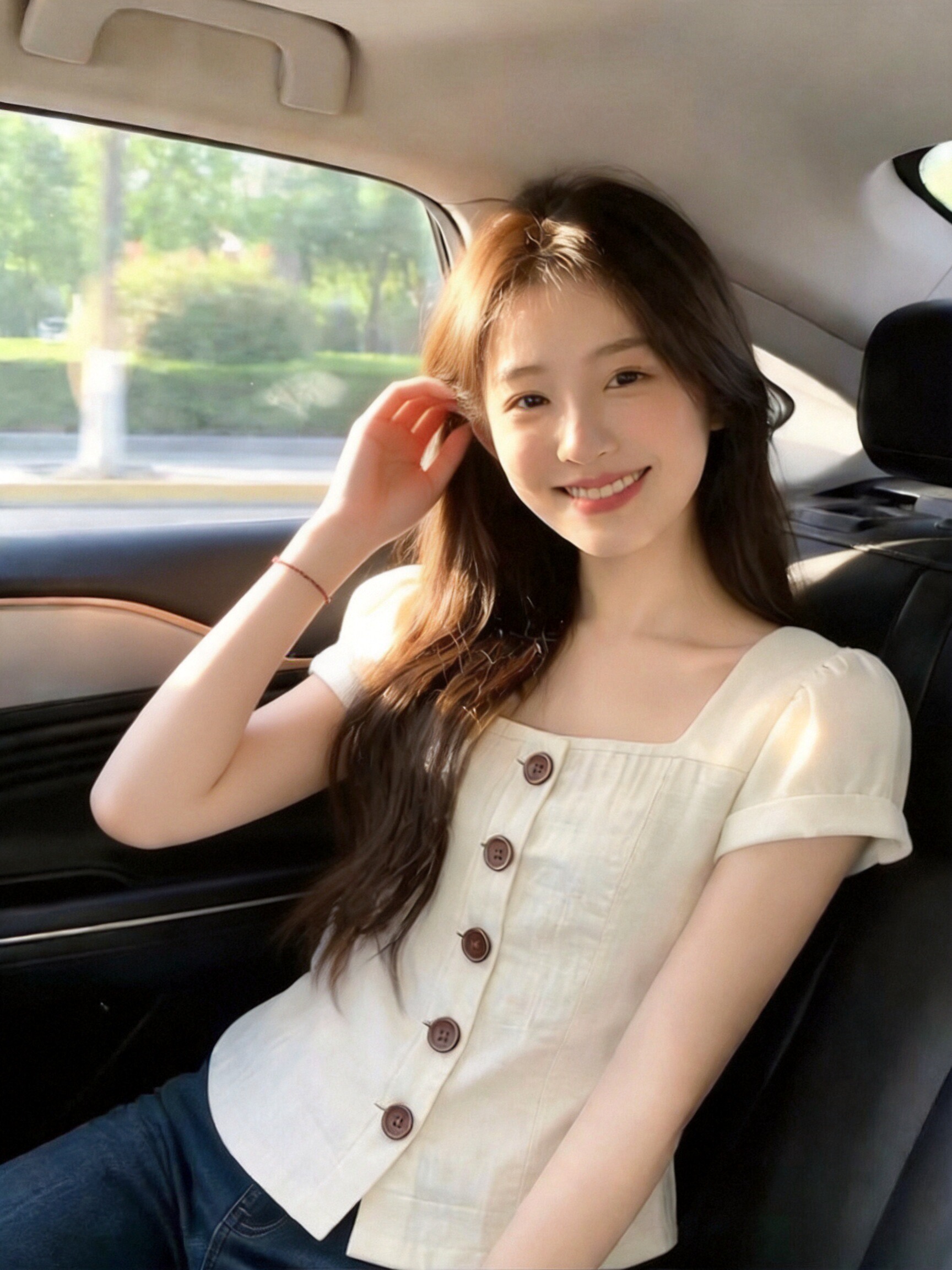 광장 칼라 단추 셔츠 맨위 여성