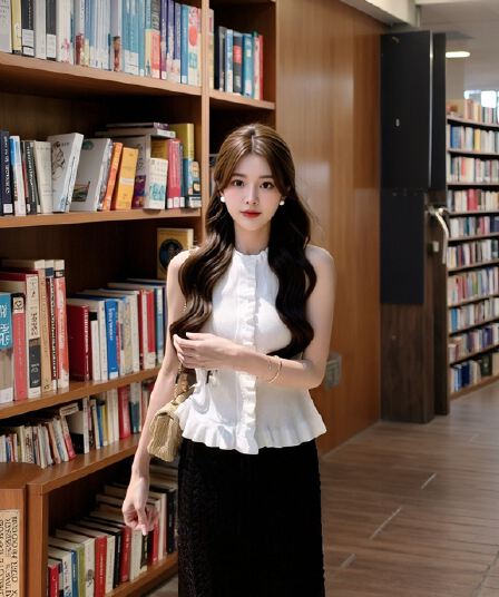 프릴 니트 민소매 조끼 맨위 여성