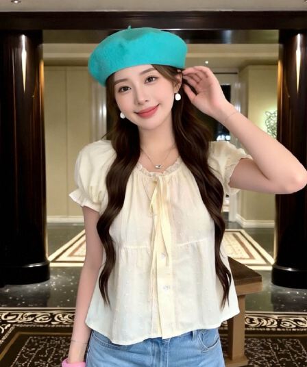 레이스 레이스 인형 거품 소매 맨위