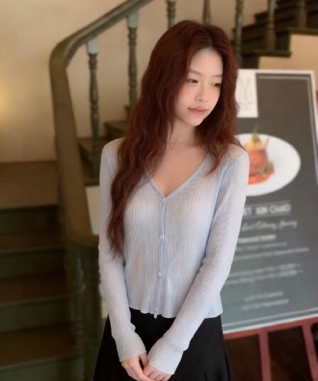 얼음 실크 작은 열림 셔츠 자외선 차단 블라우스 에어컨 셔츠