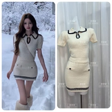 批发12/20 20:00 你的懒懒llanCocoNeige25N小香滑雪系列针织套装