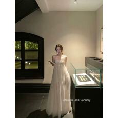 批发板栗可可1.6/20点'古典coco'抹胸飘带蕾丝网纱<b class='q'>连衣裙</b>礼服生日裙女